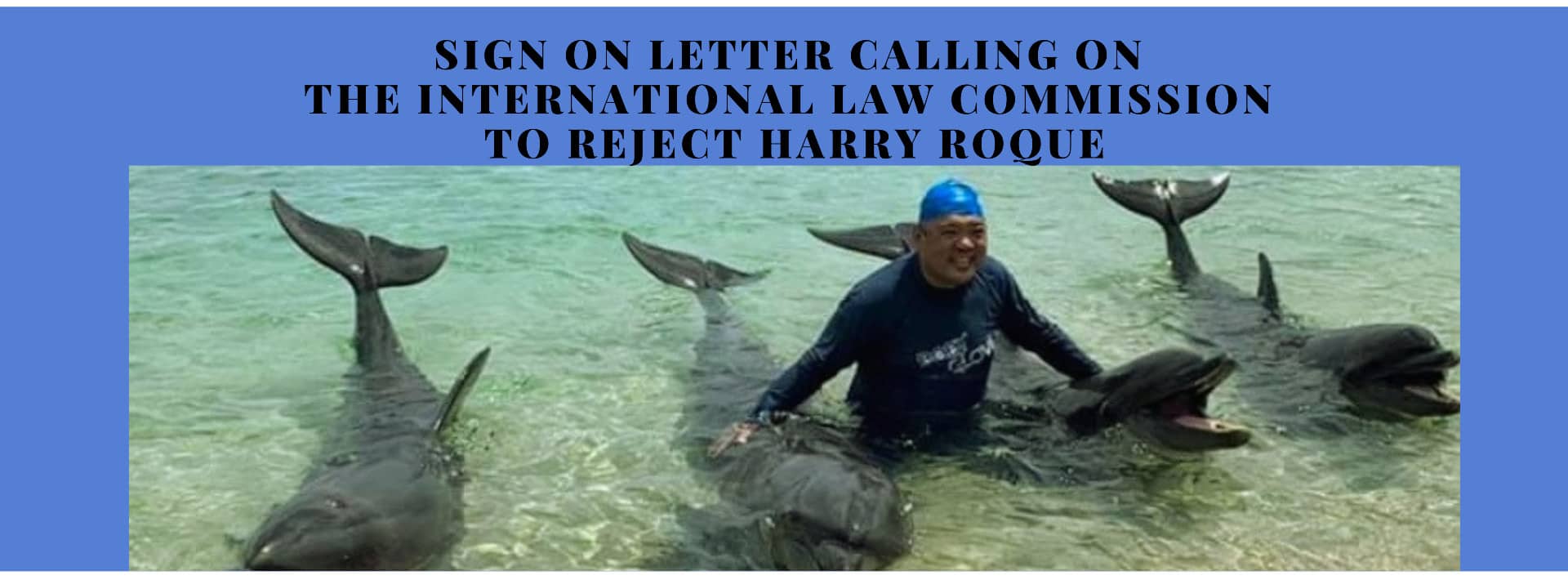 Harry Roque with Dolphins