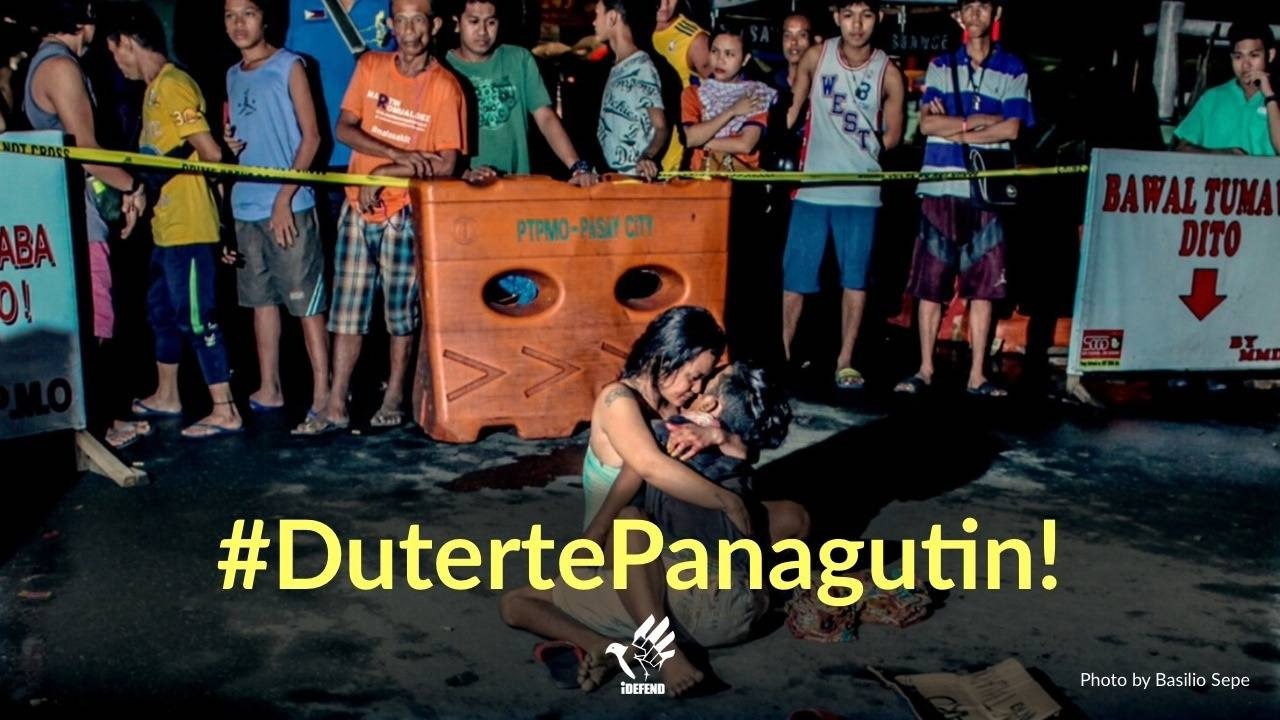   A woman cradles the lifeless body of her partner at a crime scene in Manila. (Photo by Basilio Sepe) 